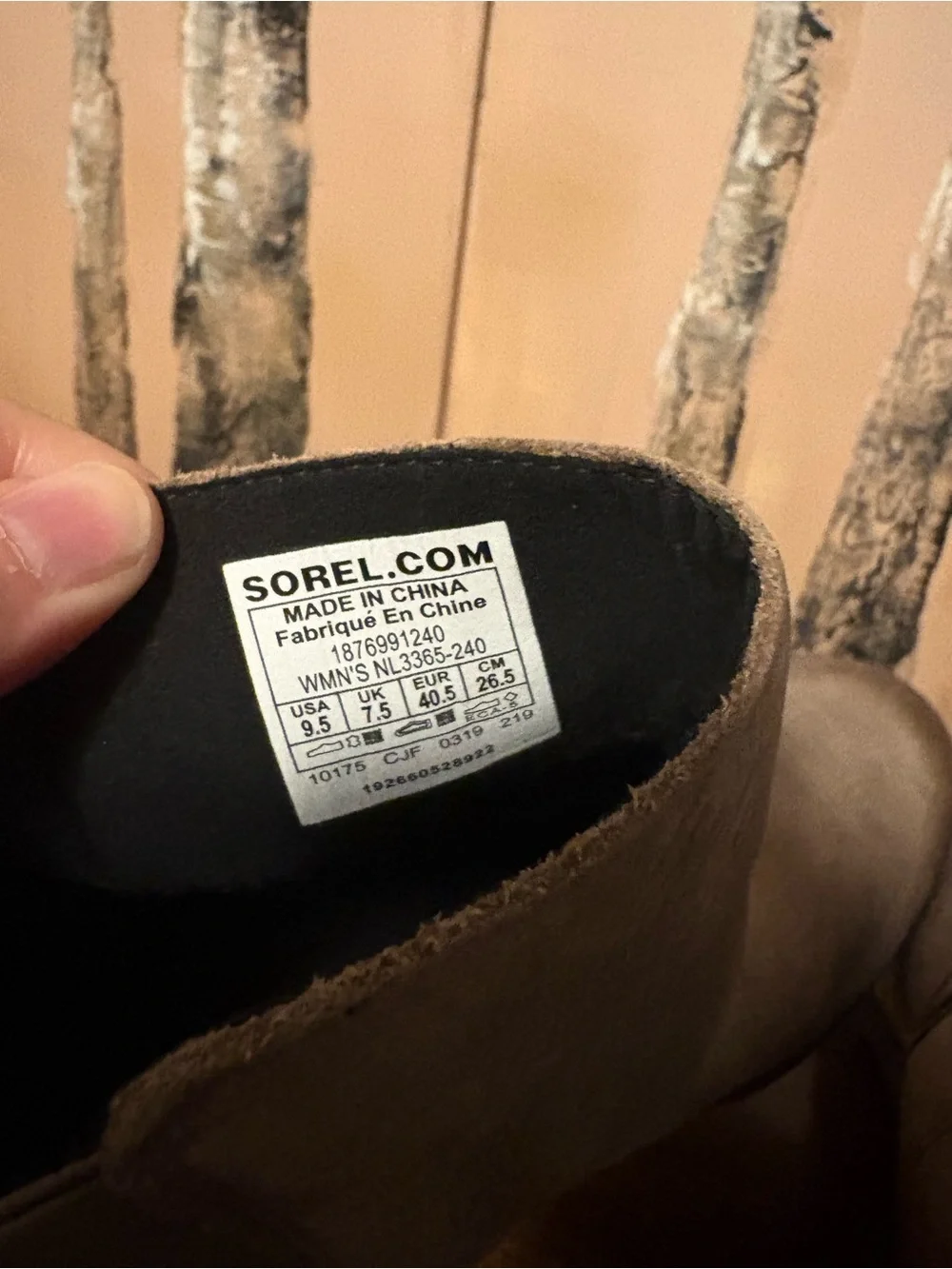 Sorel Taupe Wedge Ankle Boots with Side Zip - Picture 4 of 5